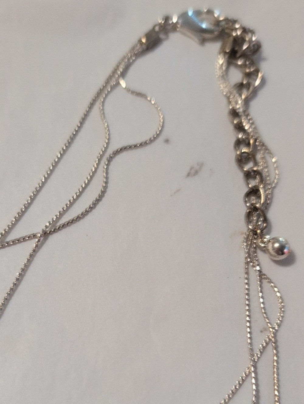 ❤️🔥10/$10❤️🔥 Triple Layered Silver Circles Necklace - Picture 2 of 3